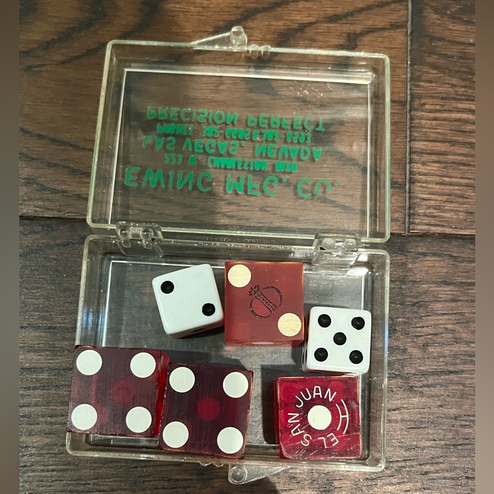 Red and White Dice Set